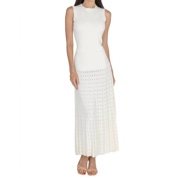 NEW AKALIA viva knit maxi dress in white - Picture 1 of 5